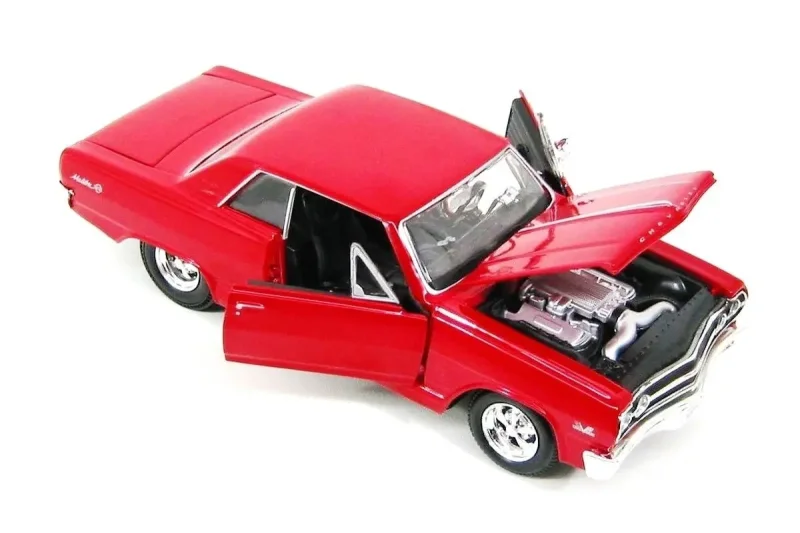 Koleksiyonluk Kırmızı 1965 Chevrolet Chevelle Malibu Diecast Model