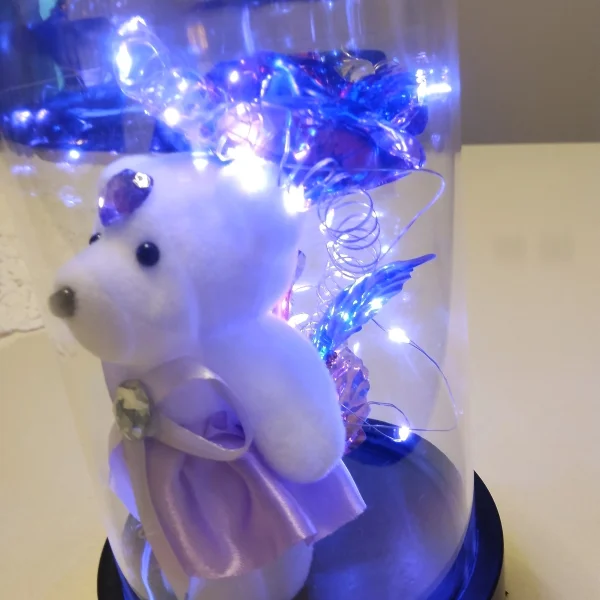 Peri ledli ayıcıklı fanus