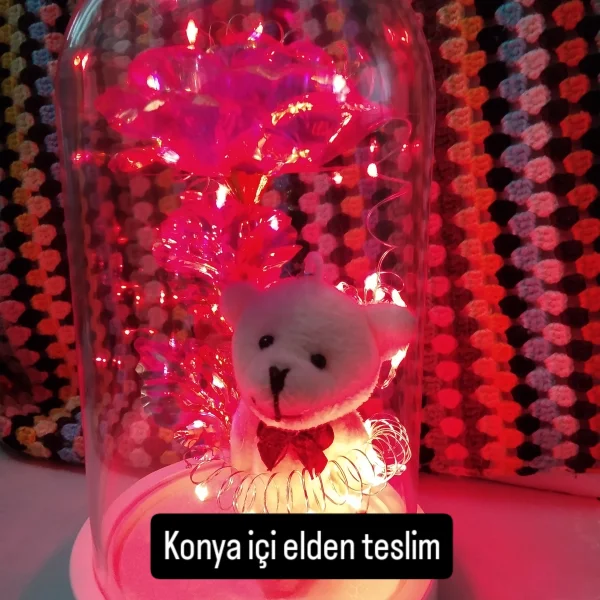 Sonsuzluk güllü ayıcıklı fanuz