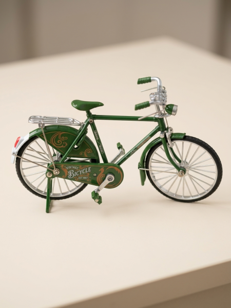 Vintage Stil Yeşil Minyatür Bisiklet