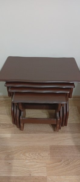 Çizik kırık yok dörtlü zigon sehpa takımı