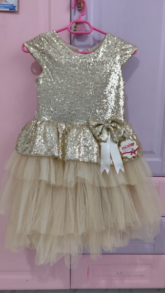 Pul payet kız çocuk elbise