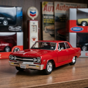 Koleksiyonluk Kırmızı 1965 Chevrolet Chevelle Malibu Diecast Model