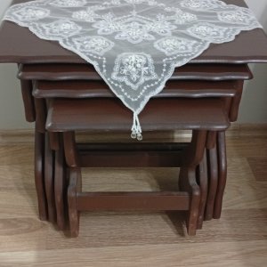 Çizik kırık yok dörtlü zigon sehpa takımı